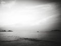 Black and white beautiful Sea in the morning. Sunrise over Redang Island.