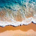 Beautiful sea or ocean shore, sandy beach, coastline, view from the drone.