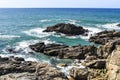 .Beautiful sea, oceanic landscape, wild ocean coast in France