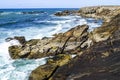 .Beautiful sea, oceanic landscape, wild ocean coast in France