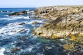 .Beautiful sea, oceanic landscape, wild ocean coast in France