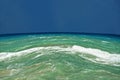 Beautiful sea panorama with highs waves