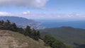 Beautiful sea and rocks in Crimea. Mountain AI-Petri