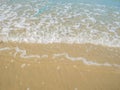 Beautiful Sea and sand on the beach in vacation time Royalty Free Stock Photo