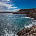 Beautiful sea shore in Cyprus. A view of a sea shore in Kavo Greko nenar Aiya Napa, Cyprus