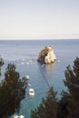 Beautiful Sea stack. Sail, sailing.