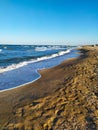 beautiful sea at sunset in summer, clear water, sand beach. Royalty Free Stock Photo