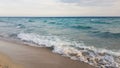 Beautiful sea with turquoise water and golden beach in Alimini, Salento,Puglia, Italy Royalty Free Stock Photo