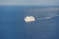 Beautiful sea view. Cruise at the sea near islands. Santorini island, Greece Royalty Free Stock Photo