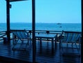 A beautiful sea view from inside the house near by the over sea at koh larn island,pattaya,chonburi,Thailand.