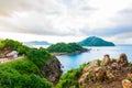 Beautiful Sea-view from Noen-nangphaya view point at Chanthaburi Royalty Free Stock Photo