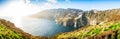 Beautiful Sea view at Slieve League in Ireland Donegal. Great Coast with Rocks and Cliffs at the Background. Royalty Free Stock Photo