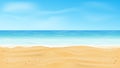 Beautiful sea view, Tropical beach vector background Royalty Free Stock Photo