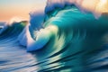 Beautiful sea wave. Generative AI Royalty Free Stock Photo