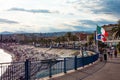 Beautiful seafront of Nice at the Cote D Azur - CITY OF NICE, FRANCE - JULY 10, 2020