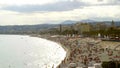 Beautiful seafront of Nice at the Cote D Azur - CITY OF NICE, FRANCE - JULY 10, 2020