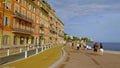 Beautiful seafront of Nice at the Cote D Azur - CITY OF NICE, FRANCE - JULY 10, 2020