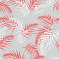 Beautiful seamless abstract floral pattern with palm orange leaves. Perfect for wallpapers, web page backgrounds. Royalty Free Stock Photo