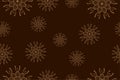 Beautiful seamless abstract geometric flowers pattern. Abstract Batik indonesia fabric design template. Tileable brown vintage Royalty Free Stock Photo