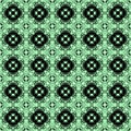 Seamless arabesque pattern black and green