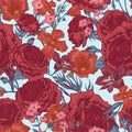 Beautiful Seamless Background with Victorian Roses