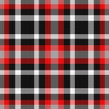 Beautiful seamless black, red, white tartan pattern Royalty Free Stock Photo