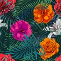 Beautiful seamless floral pattern background. Royalty Free Stock Photo