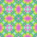 Beautiful seamless flower pattern in fractal design. Artwork for