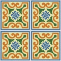 Beautiful seamless ornamental tile background vector illustration