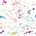 Beautiful seamless pattern of colorful ink blots and splashes. Vector illustration Royalty Free Stock Photo