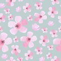 Beautiful seamless pattern with decorative flowers. Royalty Free Stock Photo