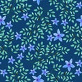 Beautiful seamless pattern with decorative plants. Royalty Free Stock Photo