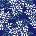 Beautiful seamless pattern with decorative plants. Royalty Free Stock Photo