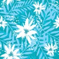 Beautiful seamless pattern with decorative plants. Royalty Free Stock Photo