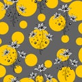 Beautiful seamless pattern with flowers.