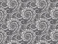 Beautiful seamless pattern with hand drawn abstract scroll flowers