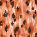 Watercolor leopard jaguar texture pattern Royalty Free Stock Photo