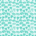 Beautiful seamless pattern Indian Elephant with polka dot ornaments. Hand drawn ethnic tribal decorated Elephant. Turquoise green Royalty Free Stock Photo