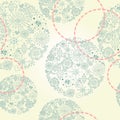 Beautiful seamless pattern with lace snowflakes, background for winter holidays, Royalty Free Stock Photo