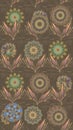 Beautiful seamless pattern with stylized fantasy flowers. Print for fabric, home textile, wallpaper, curtains