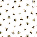 Watercolor bumblebee pattern