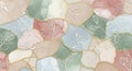 Soft pastel patchwork fabric texture with delicate floral motifs subtle and elegant design Royalty Free Stock Photo