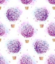 Watercolor floral vector pattern Royalty Free Stock Photo