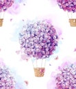 Watercolor floral vector pattern Royalty Free Stock Photo