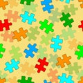 Beautiful seamless wallpaper with jigsaw puzzle