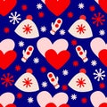 Beautiful seamless winter romantic pattern