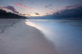 Beautiful seascape with Baltic sea shore after sunset Royalty Free Stock Photo