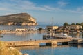 Beautiful seascape. Beach on coast of Ionian Sea in Albania.