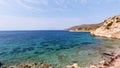 Beautiful seascape with blue Aegean sea. Knidos, province of Mugla, Turkey