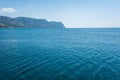 Beautiful seascape. Blue Landscape. Ocean. Sea. View on sea. Turquoise water. Sunny day. Vacation on the sea. No people. Mountains